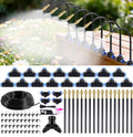Drip Irrigation System 100FT 1/4" (17PCS Nozzles) for Garden, 83 PCS Leak-Proof Garden Watering System, 360° Adjustable Automatic Plant Water Kit for Raised Beds, Greenhouse, Lawn, Patio, Yard