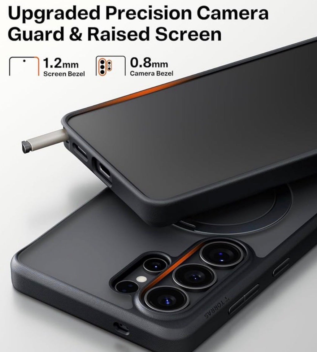 TORRAS - Q3 Spin for Samsung Galaxy S26 Ultra Case with 360 Magnetic Stand, Compatible with Magsafe, 4X Military-Grade Shockproof S26 Ultra Phone Case with Kickstand, Translucent Frosted Black