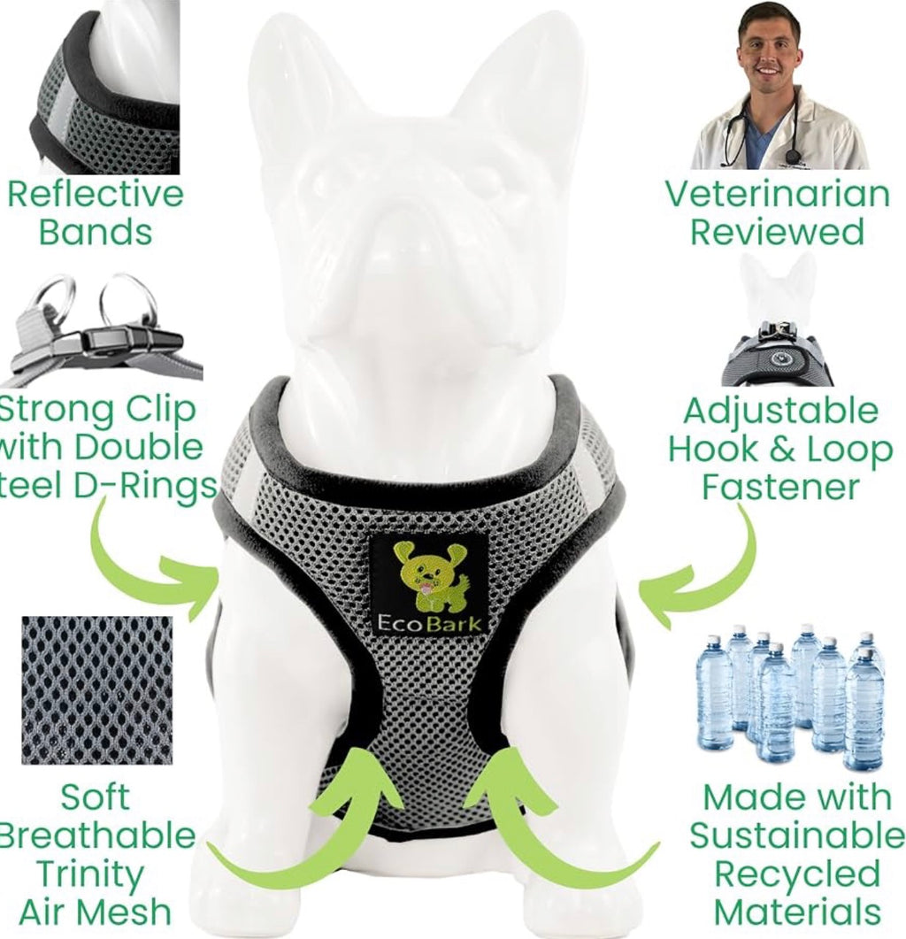 Step in Dog Harness, Reflective Soft Ultra Padded Mesh Pet Vest, Comfort Secure Halter, No Pull Escape Proof Eco Friendly Adjustable Dog Harnesses for XXS, XS, Small, & Medium Dogs