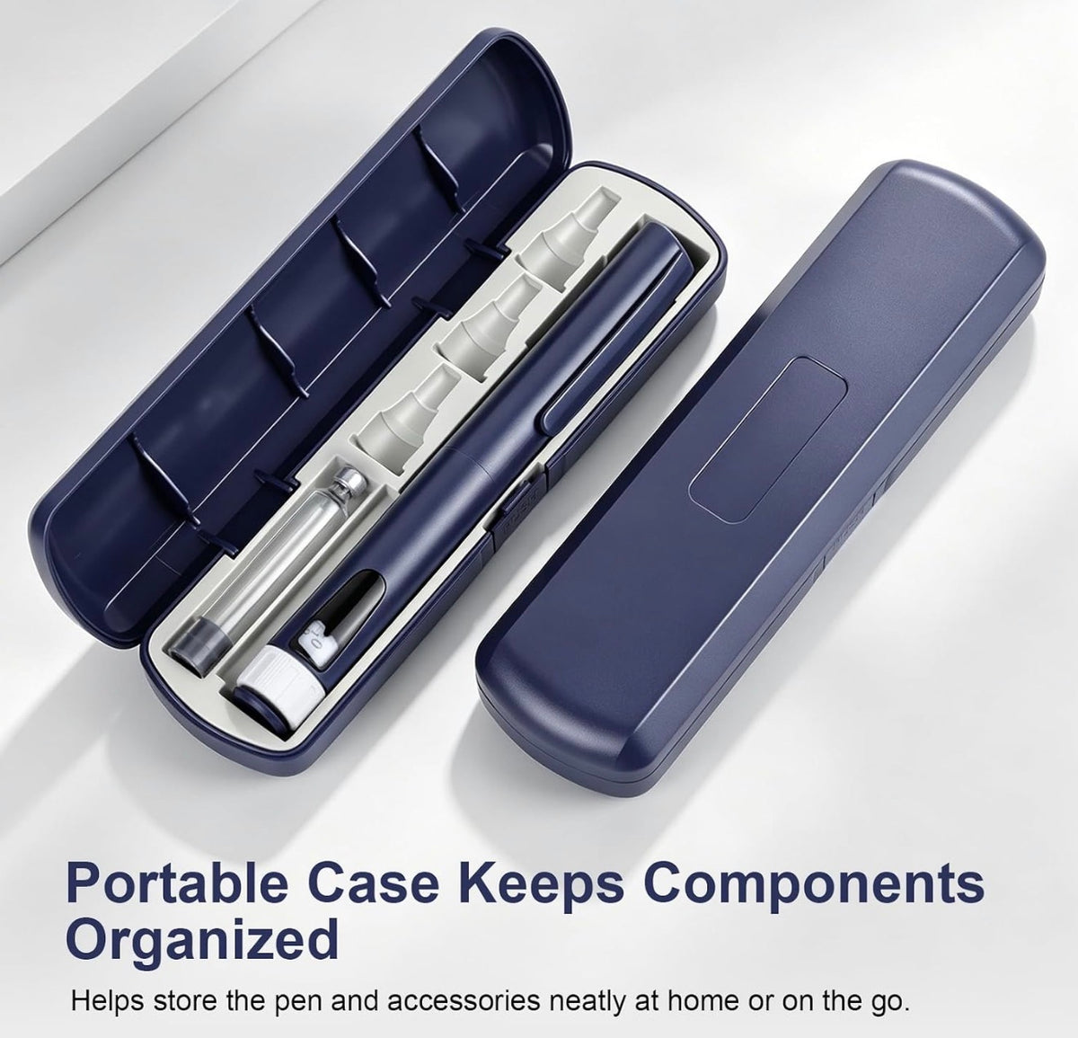 Injection Pen, V2 Pen Injector, Auto Injector Pen, Reusable Injection Pen
Adjustable Pen Compatible with 3ml Pen Cartridge, Portable Kit with Travel Case and 5×3ml Cartridges, Precise 80-Unit Scale