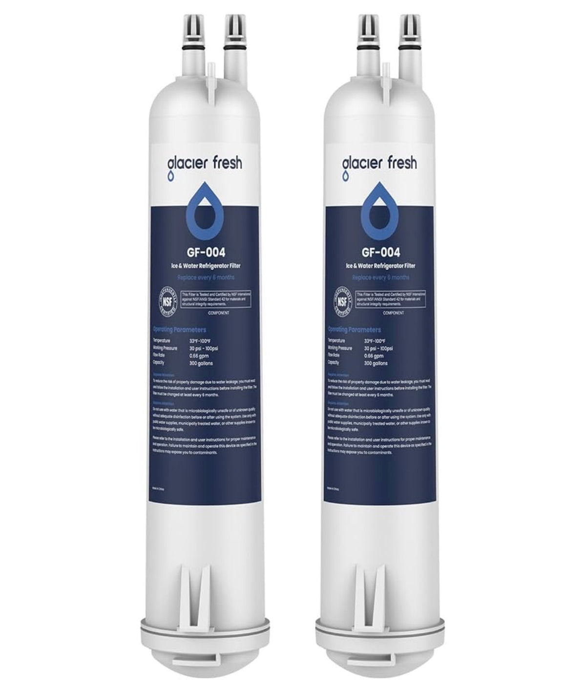 GLACIER FRESH - EDR3RXD1 Water Filter, Compatible With 4396841, 2 PACK
