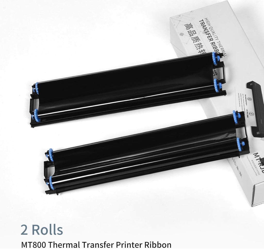 Thermal Ribbon,Thermal Transfer Ribbon with RFID Funtion for MT800 Portable A4 Thermal Transfer Printer, 2 Pack