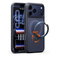 TORRAS Q3 Spin for iPhone 17 Pro Case, 360 Magnetic Stand, Black, Compatible with MagSafe, Built-in Kickstand, Camera Control, 4X Military-Grade Shockproof Translucent Phone Case for 17 Pro