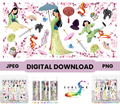 Mulan "Cherry Blossoms"  Digital Download - PNG & JPEG Format (Copy)