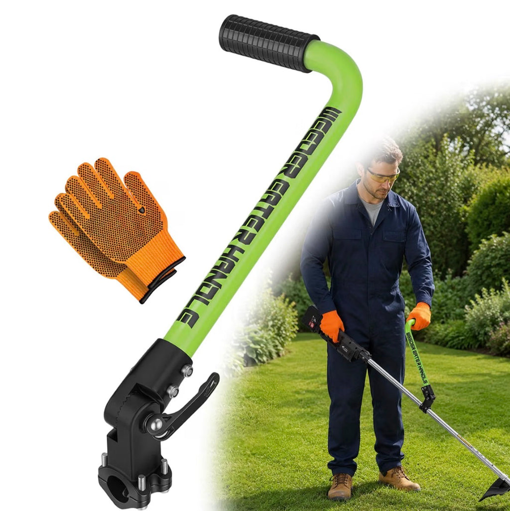 Weed Eater Handle, String Trimmers Handle with Gloves, Trimmer Grip Extension for Enhanced Back Protection, Lawn Trimmer Handle Grip for Yard Trimming