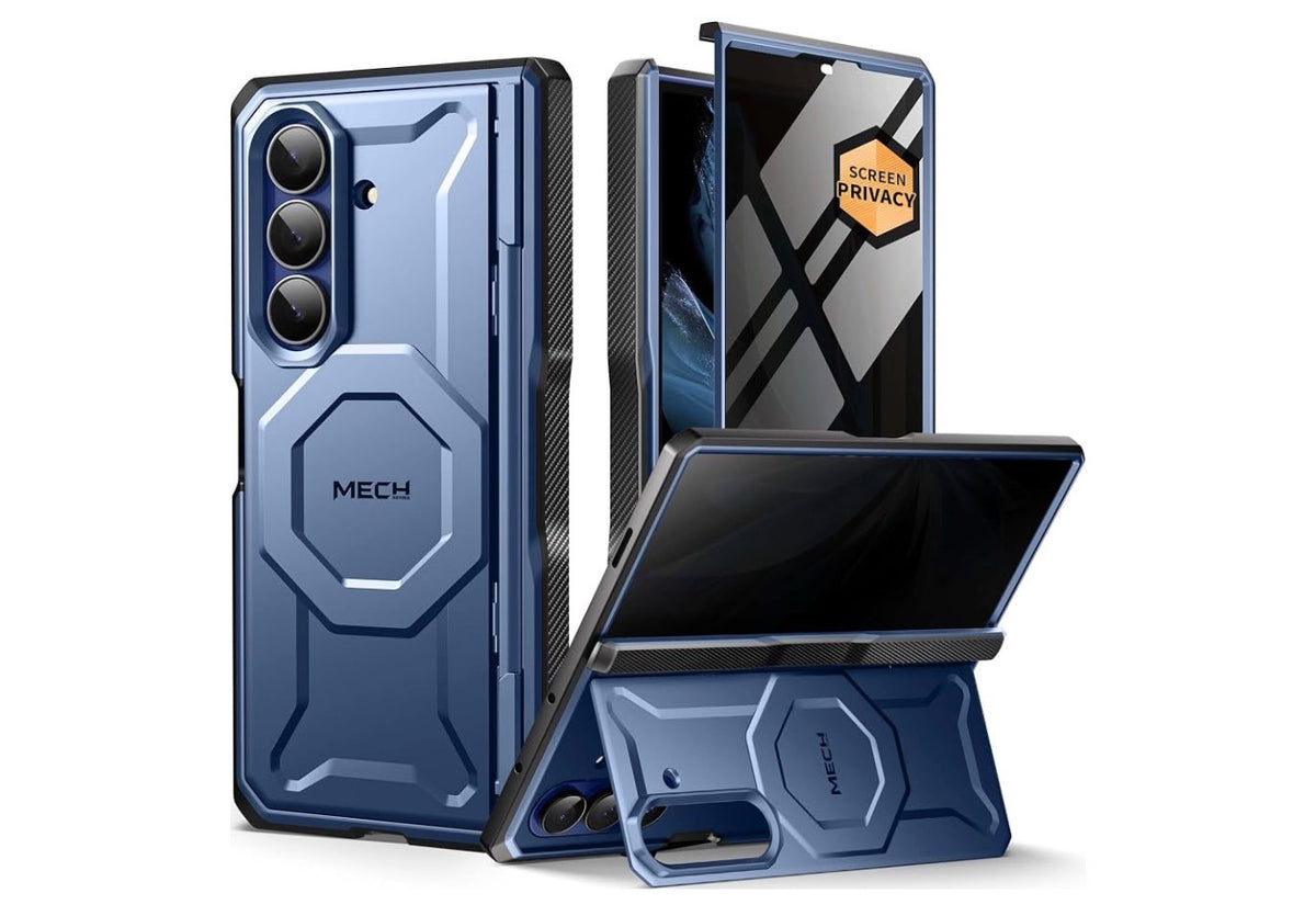 TONGATE for Galaxy Z Fold 7 Case with Privacy Screen Protector, Deep Blue
Compatible with MagSafe, Anti Spy, Shockproof Phone Case, Built-in Stand & Belt Clip & Hinge Cover for Samsung Z Fold 7 2025