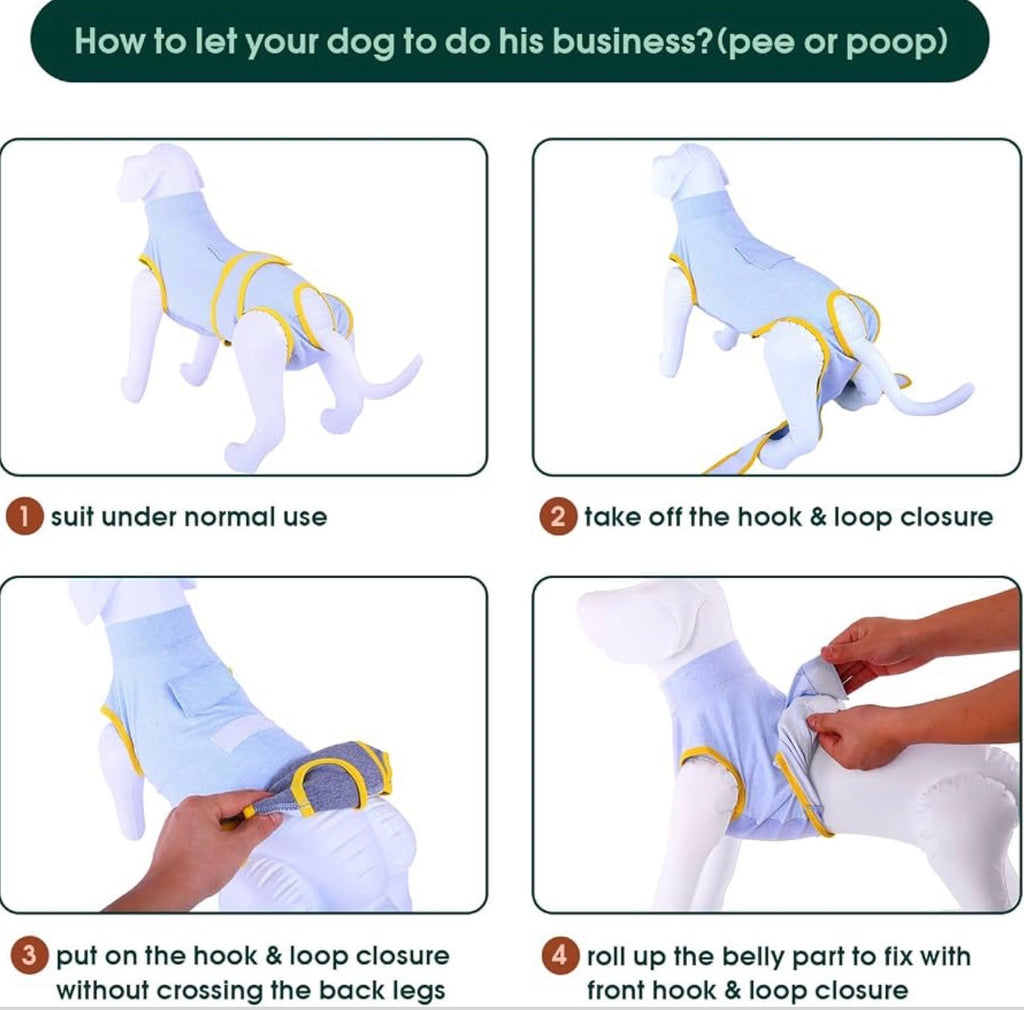 Kuoser Recovery Suit for Dogs Cats, Soft Dog Surgery Suit Female Male Spay
Professional Dog Onesie for Surgery, Substitute E-Collar & Cone, Prevent Licking Dog surgical suit Pet Neuter Suit