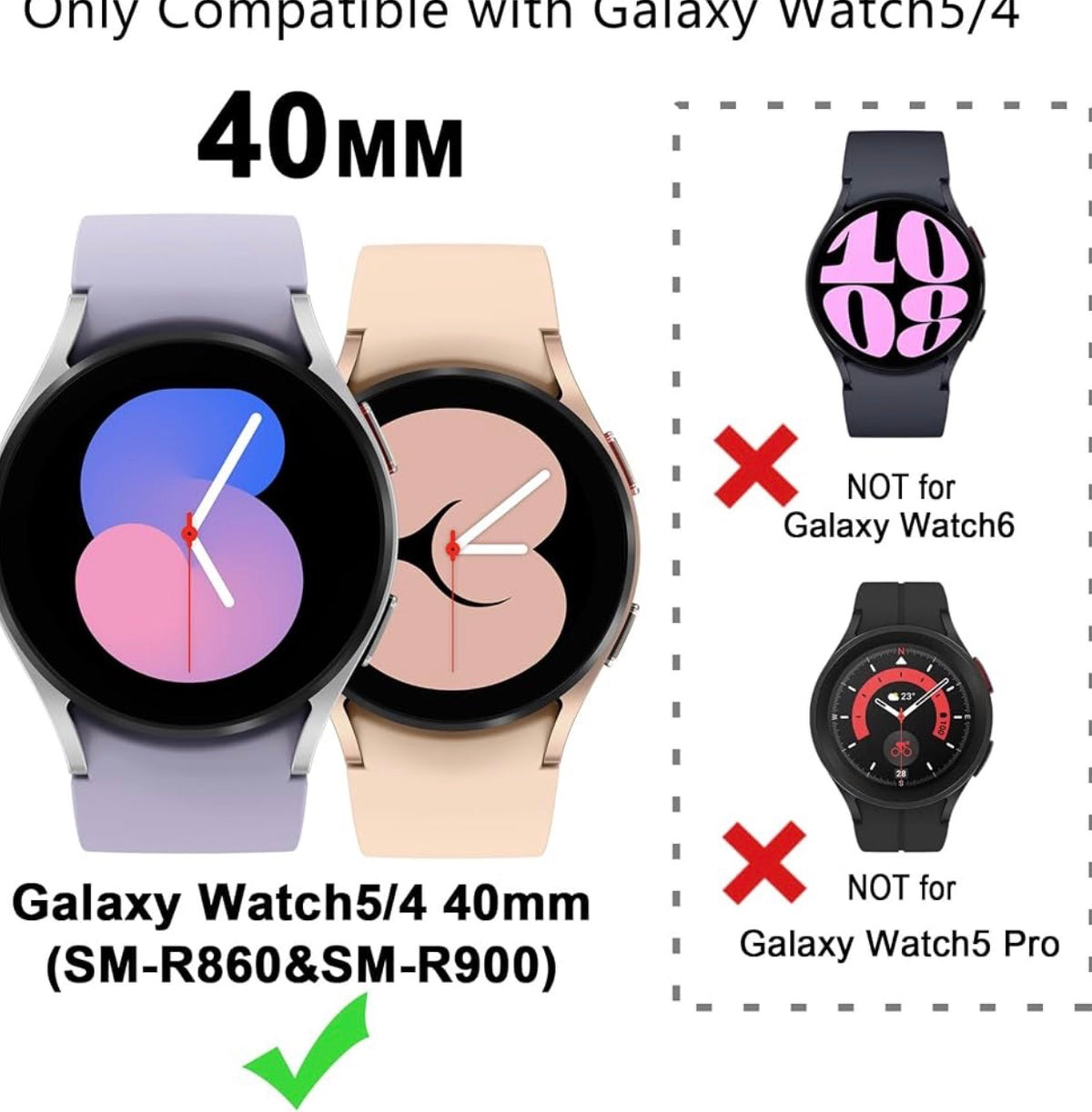 I Watch Screen Protector Compatible with Samsung Galaxy Watch 5/4 40mm, Bling Glitter Case TPU Soft Cover Full Protection with Sparkly Rhinestone for Galaxy Watch5/4/FE 40MM (16 Colors)