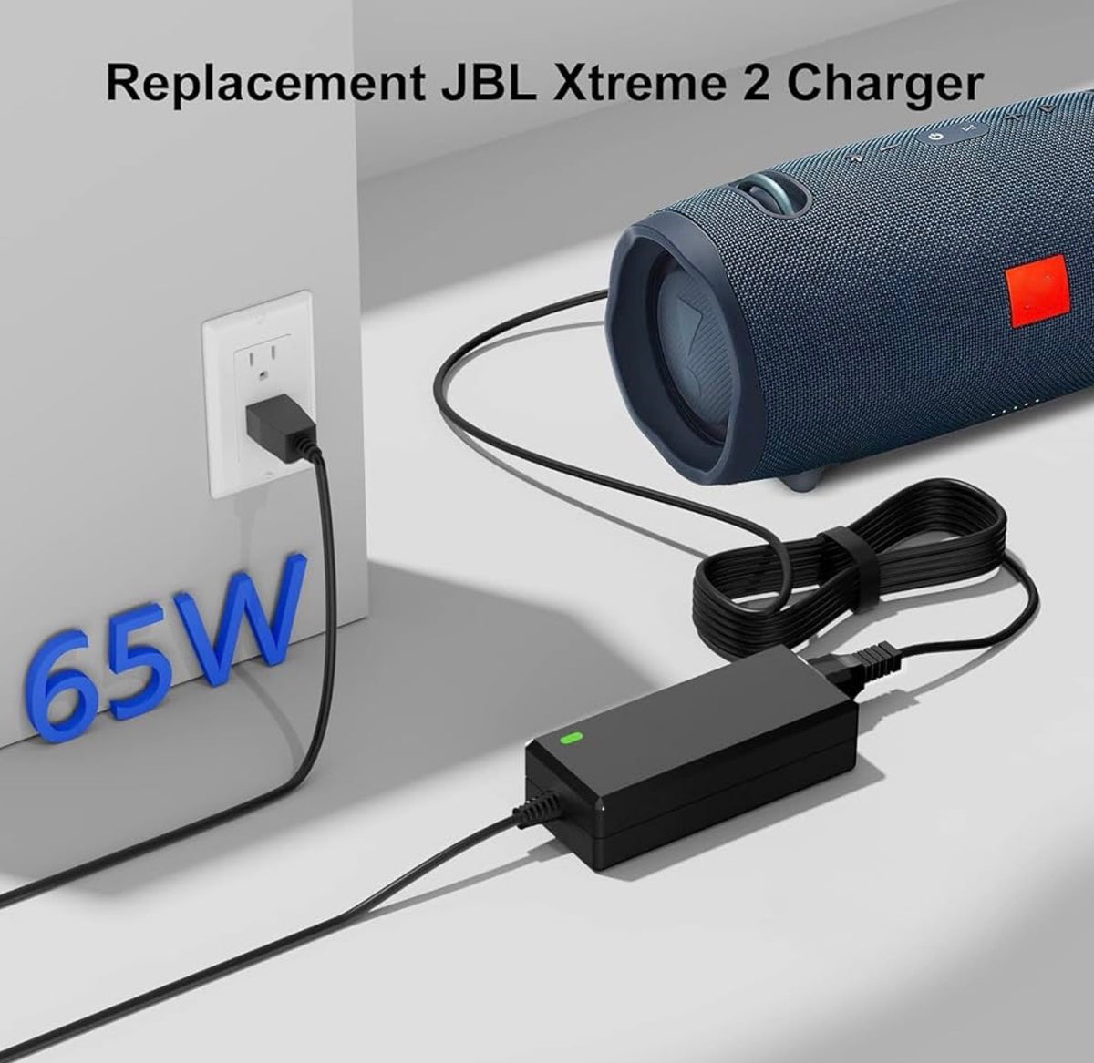 19V Replacment for JBL Xtreme 2 Charger Compatible with JBL Xtreme, Xtreme 2, Boombox 1/2, Extreme Portable Wireless Bluetooth Waterproof Speaker 8.8FT Replacment for JBL Speaker Power Cord