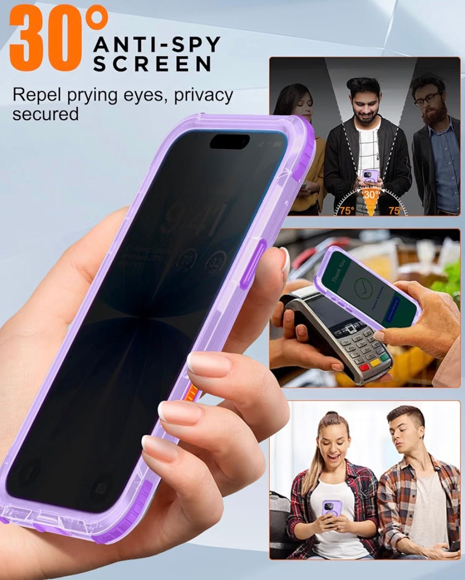 IP68 Waterproof Case for iPhone 17, Privacy, Purple