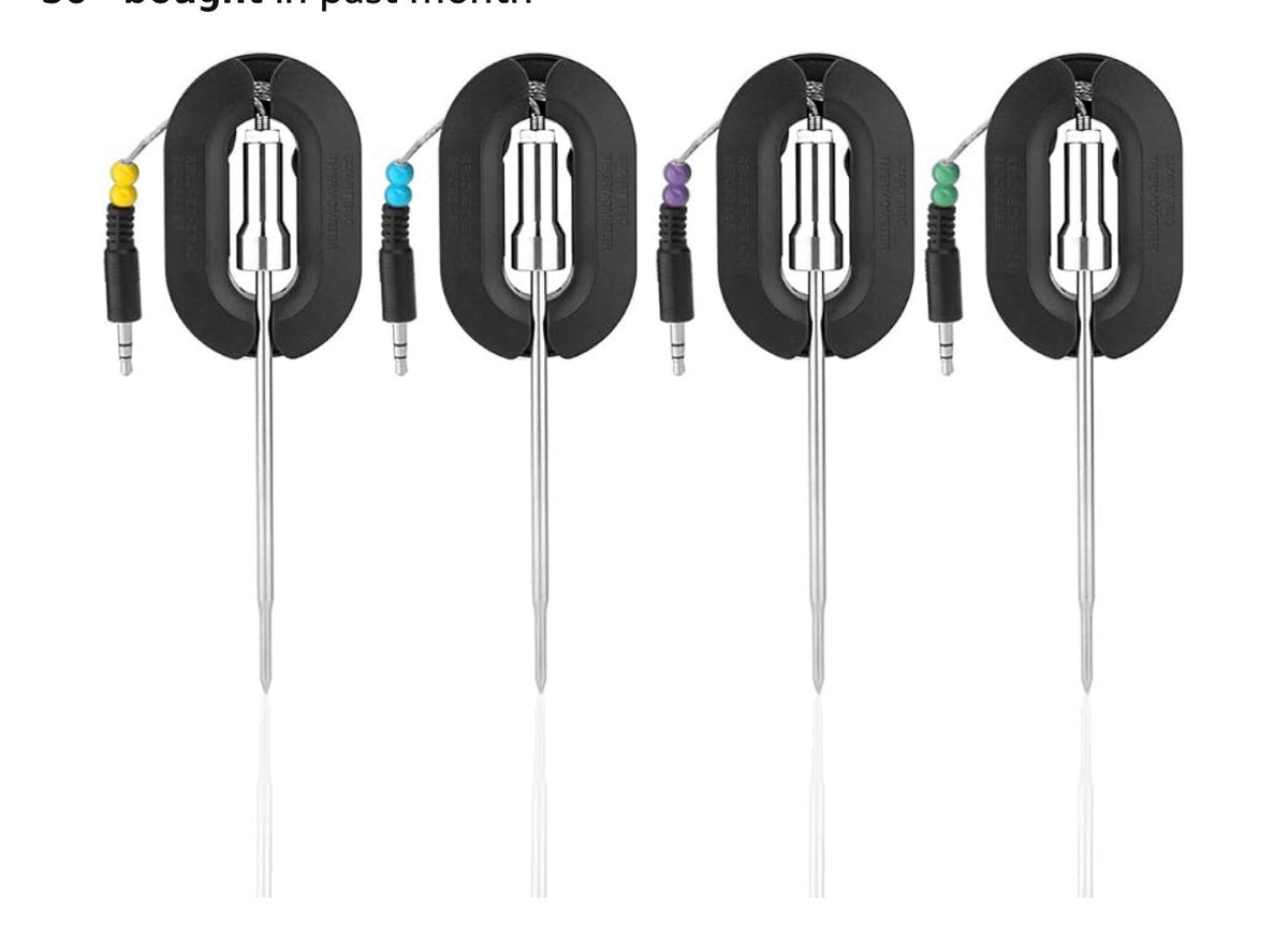 Replacement Probes 4 Packs Improved Stainless Steel Additional Probes Wire for Grill Thermometer