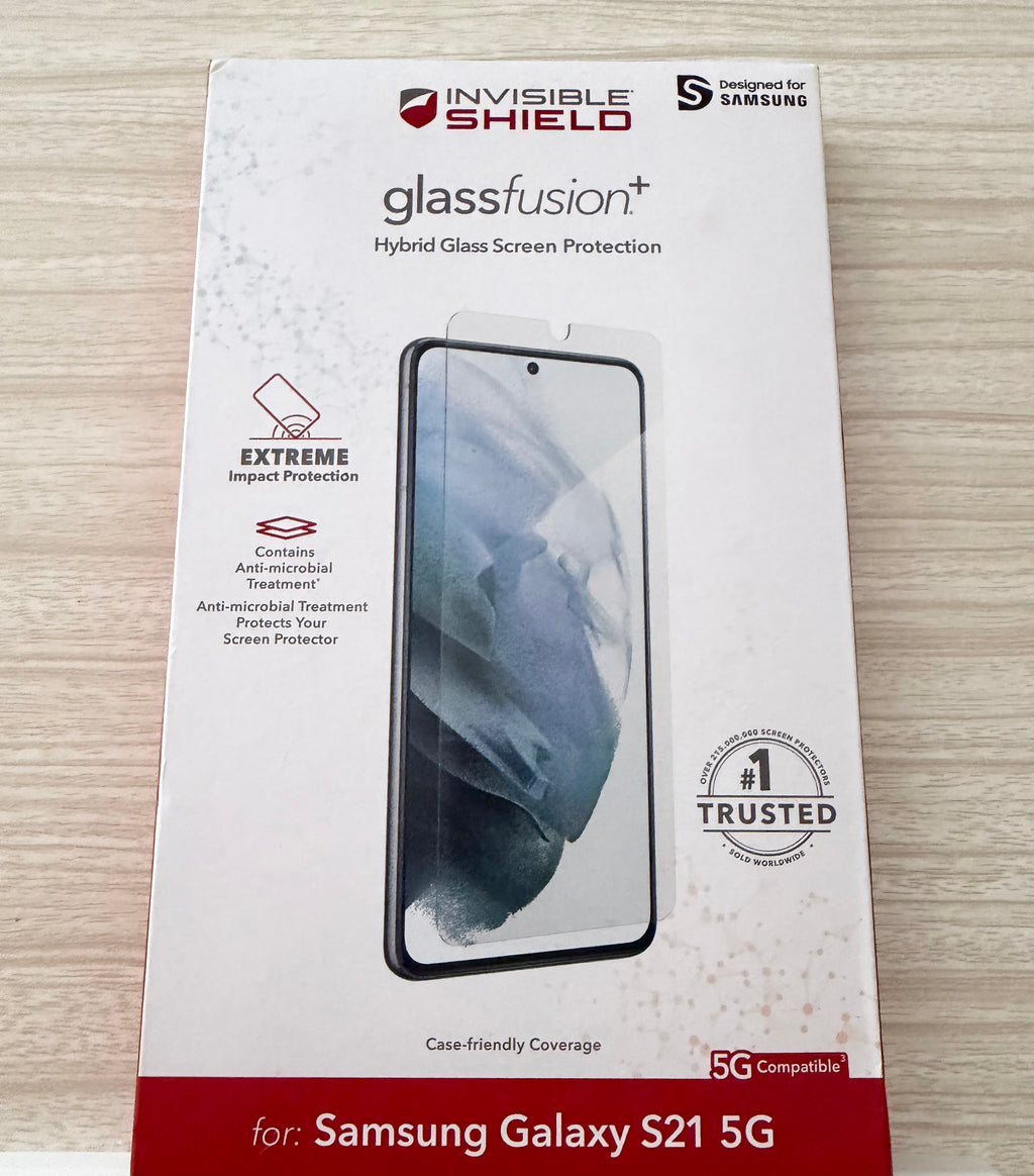 ZAGG InvisibleShield GlassFusion+ - Hybrid Glass Screen Protector - Made for Samsung Galaxy S21 (6.2") 5G - Case Friendly