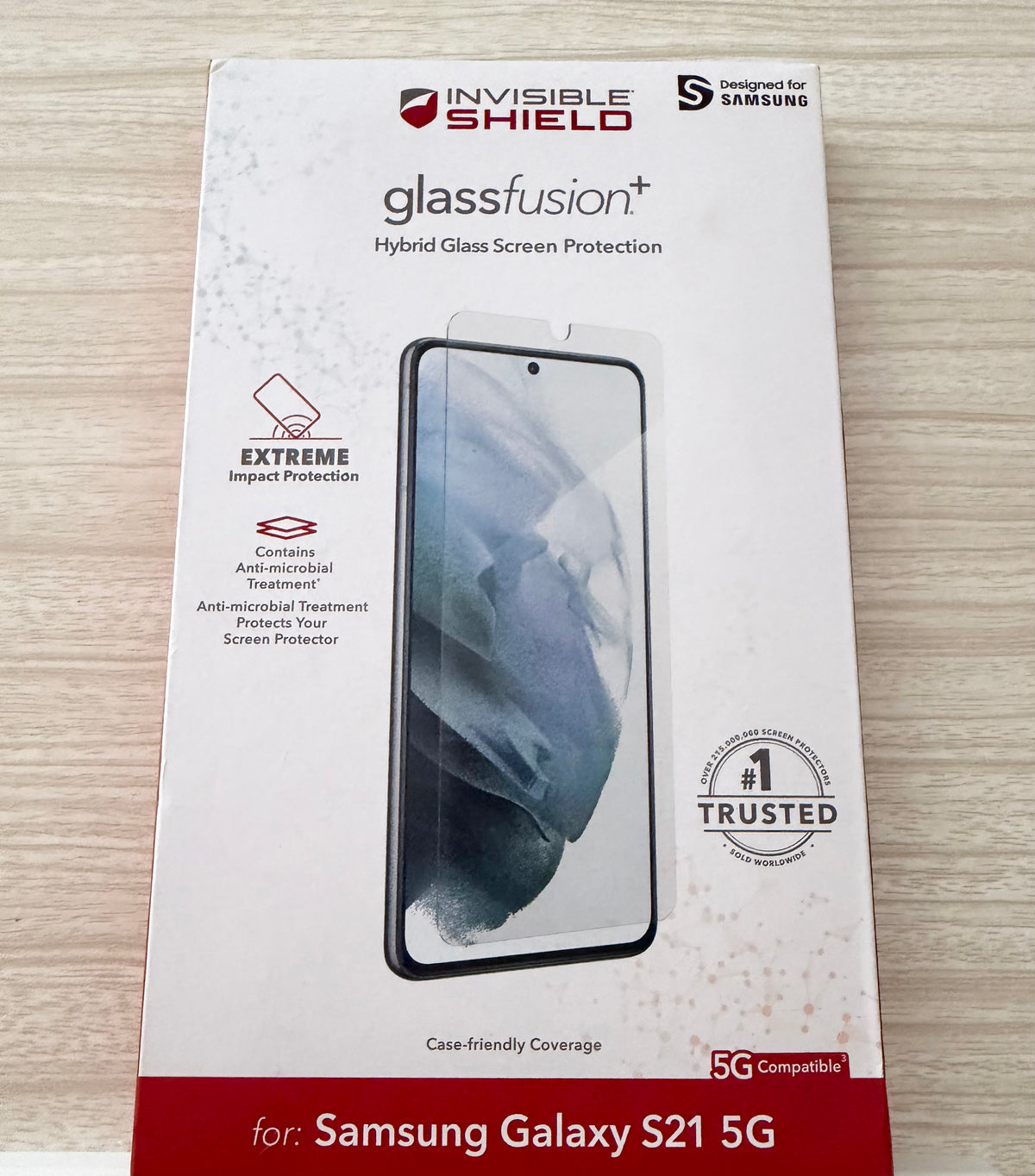 ZAGG InvisibleShield GlassFusion+ - Hybrid Glass Screen Protector - Made for Samsung Galaxy S21 (6.2") 5G - Case Friendly