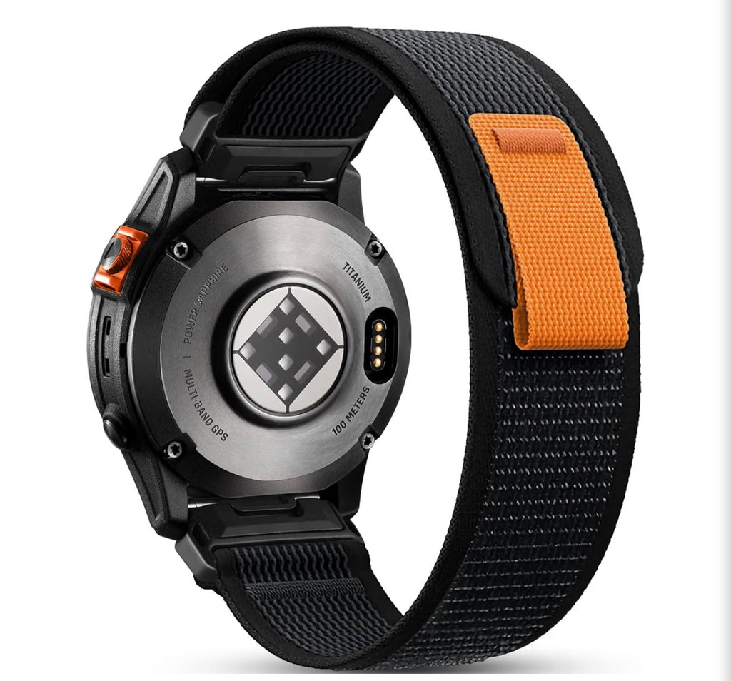 26mm Nylon Strap Compatible with Garmin Fenix 8/Fenix 9 51mm/Fenix 7X Pro/7X/Fenix 6X Pro/6X/Fenix 5X/Plus Band,26mm Width Quickfit Replacement Sport Watch Bands for Fenix 3/3HR Smartwatch