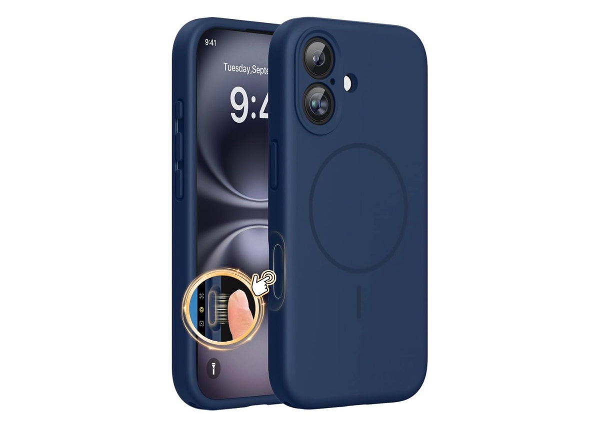 Miracase Silicone & Magnetic for iPhone 16 Case, Dark Blue
Compatible with MagSafe, Anti-Scratch Microfiber Lining, Liquid Silicone Case Shockproof Drop Protection Phone Case for 16