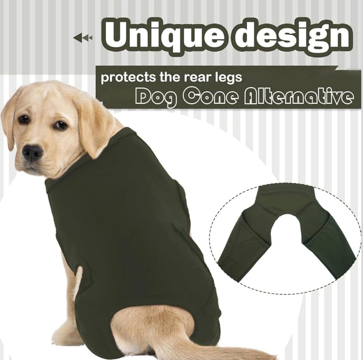 Dog Rear Leg Sleeve to Prevent Licking Skin Wound Help Recovery Suit, Hind Leg Incisions, Long Time Comfort, Fast & Easy Dressing, Secure Comfortable Fit, Cone Alternative, Daily Wear Pants