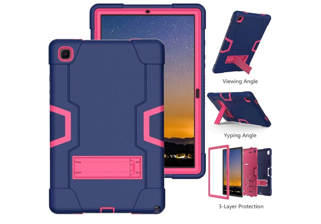 For Samsung Galaxy Tab A7 10.4 Case 2022, Slim Heavy Duty Silicone High Impact Protective Kickstand Case for Galaxy Tab A7 10.4 inch 2020 2022 (SM-T500/T505/T507/T509)