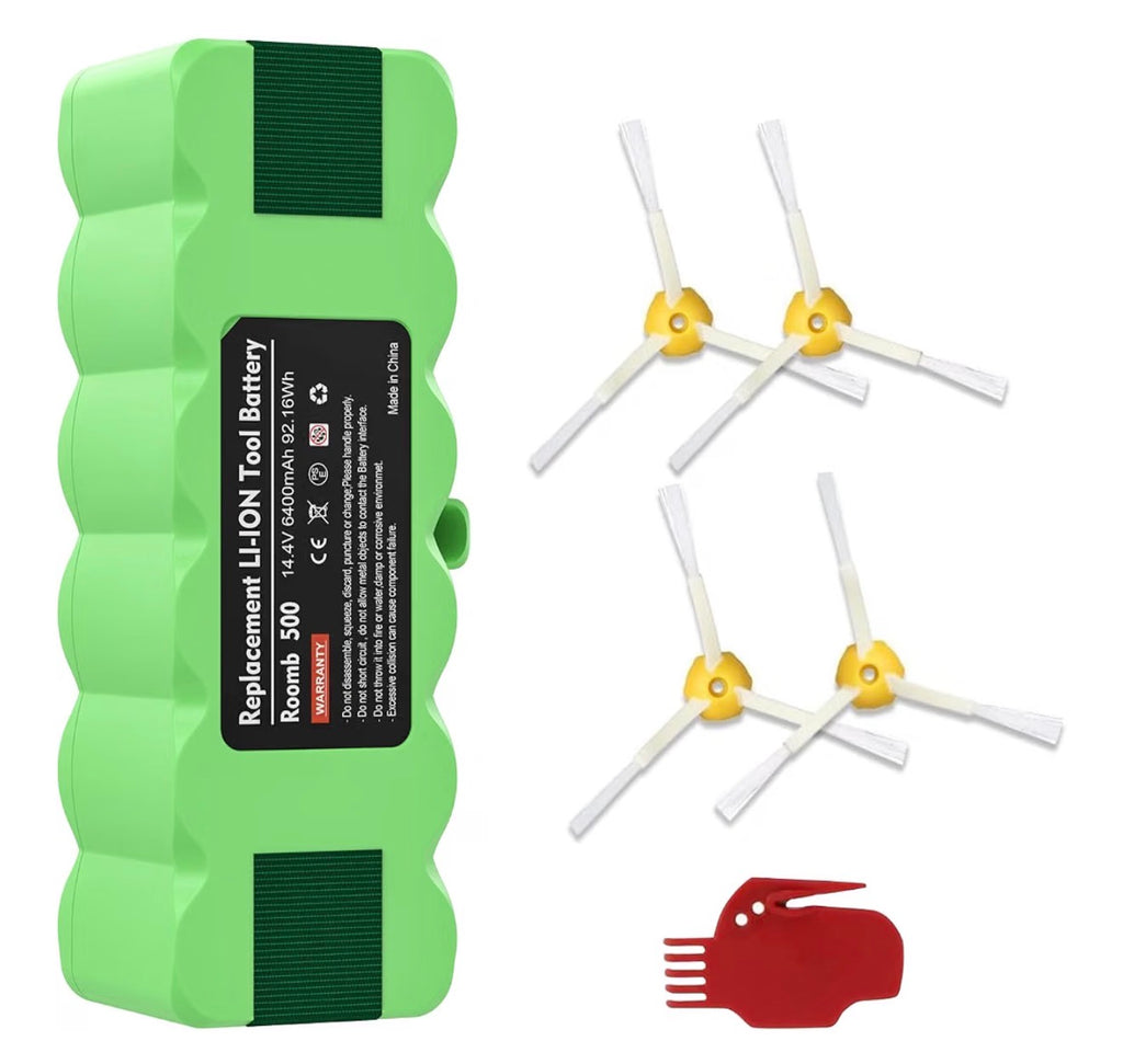 6.4Ah 14.4V Battery Replacement for iRobot Roomba R3 500 600 700 800 900 Series 510 531 535 540 550 552 560 570 580 595 620 650 660 760 770 780 790 Vacuum Cleaner Battery