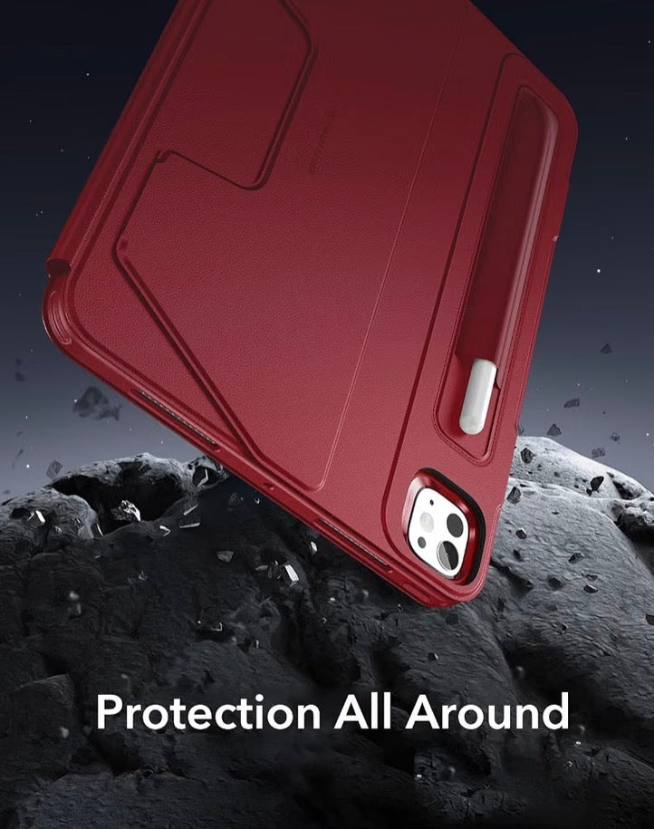 For iPad Pro 11 Inch Case (M5/M4) 2025/2024, Red
Removable Magnetic Cover with Pencil Charging & Storage, Adjustable Portrait/Landscape Stand, 9 Standing Angles, Shift Series