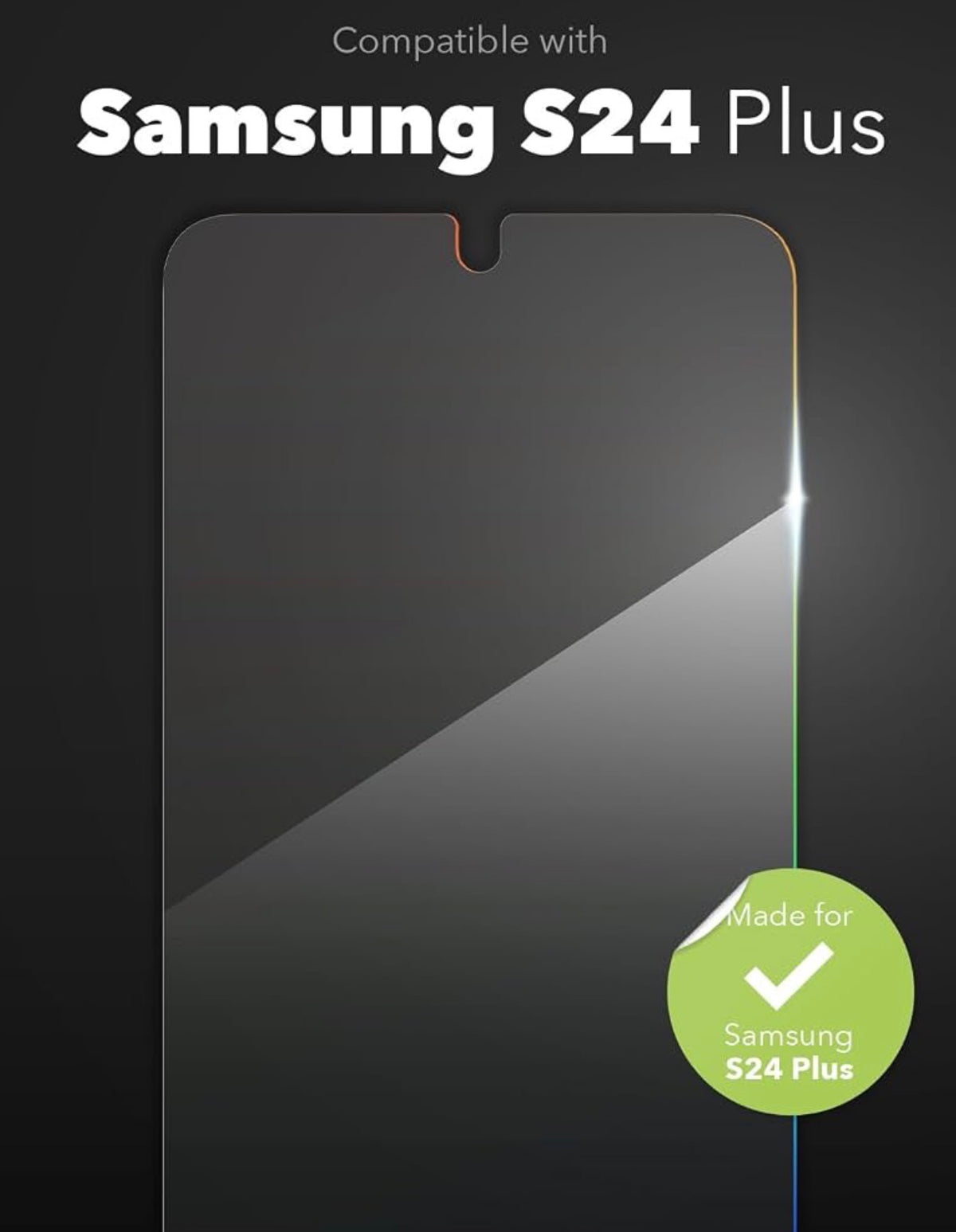 ZAGG InvisibleShield Fusion Samsung Galaxy S24+ Screen Protector - Flexible Hybrid Protection, Unbreakable Polymer, High-Definition Clarity, Eco-Friendly, Biometric Tech Compatible