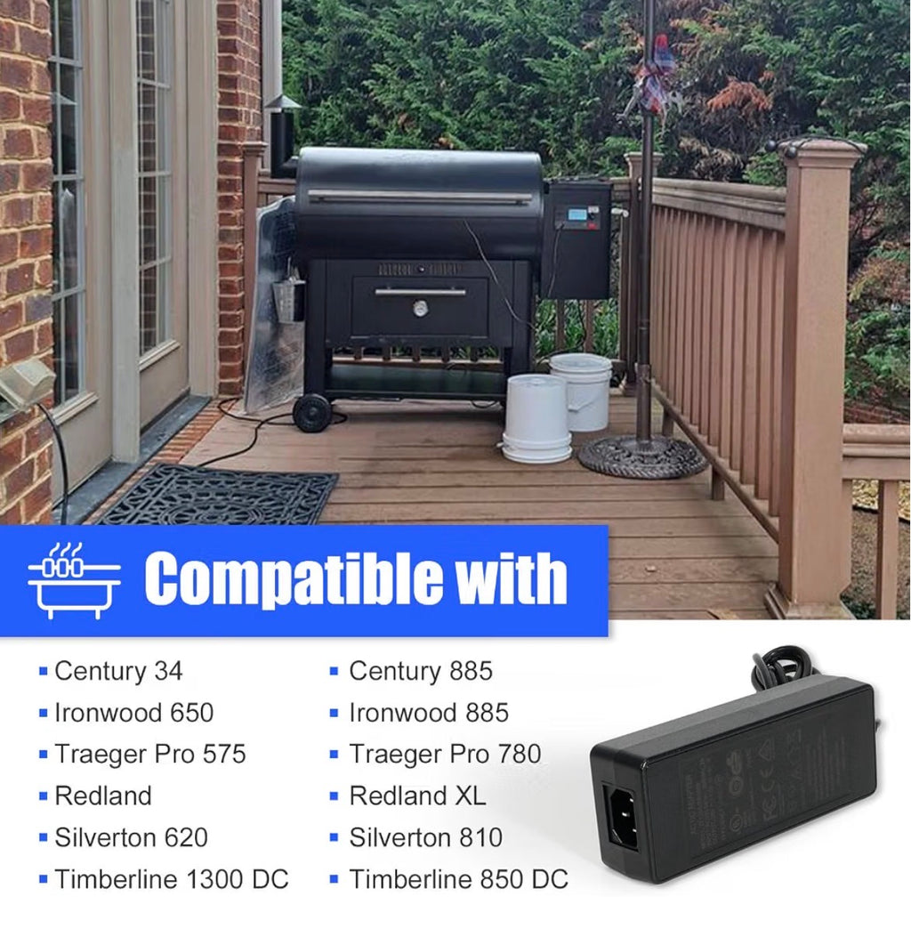 KIT0480 AC/DC Adapter 20V 4.5A Power Brick Fit for Century Ironwood Traeger Pro Redland Silverton Timberline Grilles, Switching Power Supply Cord Cable Battery Charger PSU, Replace ELE143