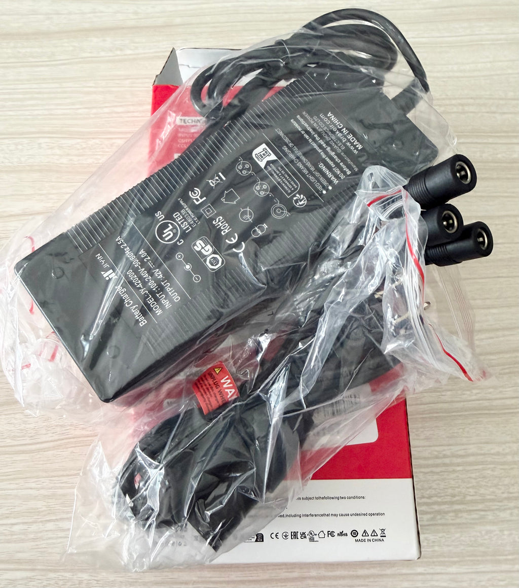 42V 2A Fast Charger for 36V Lithium Battery, 3 Connectors Universal Power Adapter, Compatible with Pocket Mod, Sports Mod & Electric Scooters