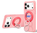 Magnetic Phone Ring Holder, for MagSafe Phone Grip Stand Kickstand, 360° Rotation, Double-Sided Magnet, Phone Grip Finger Holder, for iPhone or Samsung, MagSafe Accessories, Berry Pop
