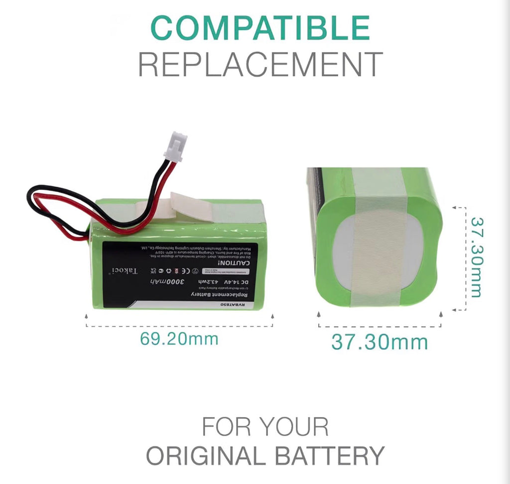 Shark RVBAT850 RVBAT850A RVBAT700-N Battery Replacement for Shark RV1001AE RV1000S RV761RV700_N RV720_N RV725_N RV750_N RV850BRN RV850C Vacuum Cleaner Battery 3000mAh