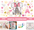 Disney Castle "Pink Dreams" Digital Download - PNG & JPEG Format (Copy)