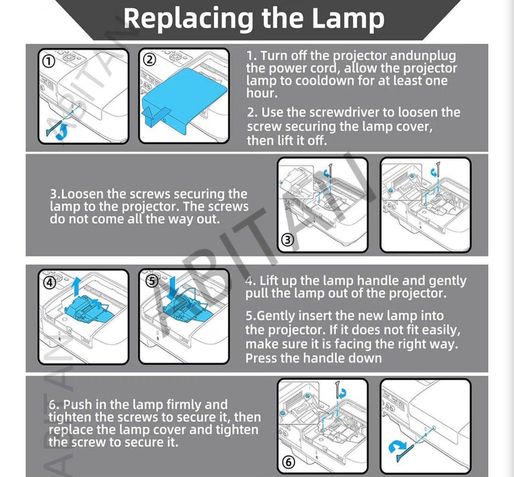 V13H010L39 Replacement Projector Lamp for ELPLP39 EPSON EMP-TW1000 EMP-TW2000 EMP-TW700 EMP-TW980 PowerLite Home Cinema 720 1080UB PowerLite PC 810 1080ub Projector with Housing.