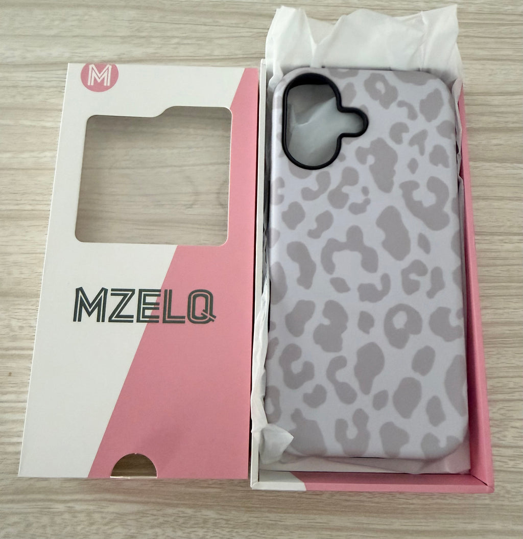 Magnetic for iPhone 17 Case, White Leopard Cheetah Pattern [Compatible with Magsafe Charging] 2 in 1 Matte Shockproof Protection Hard Phone Cover for Women Men