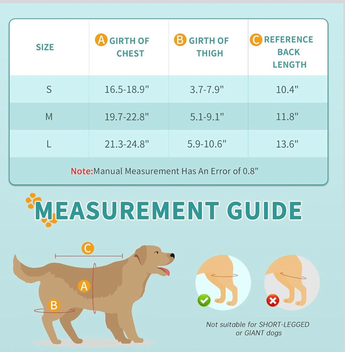 Dog Knee Brace for Torn ACL Hind Leg, Adjustable Dog Leg Braces for Back Leg with 4 Stabilizers for Luxating Patella Relieves Ligament Injury and Joint Pains - Medium
