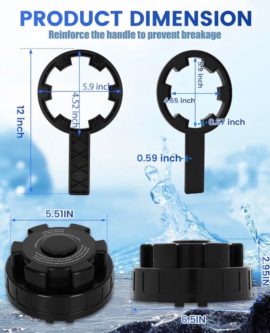 Compatible with Hayward Chlorinator Lid Cover CL200EF CL220EF CLX200CA Kit, Reinforced Wrench / 2 O-Rings Kit / Hayward CL200EF CL220EF CLX200CA Compatible / Lid Cover Replacement / Pool Tool Set