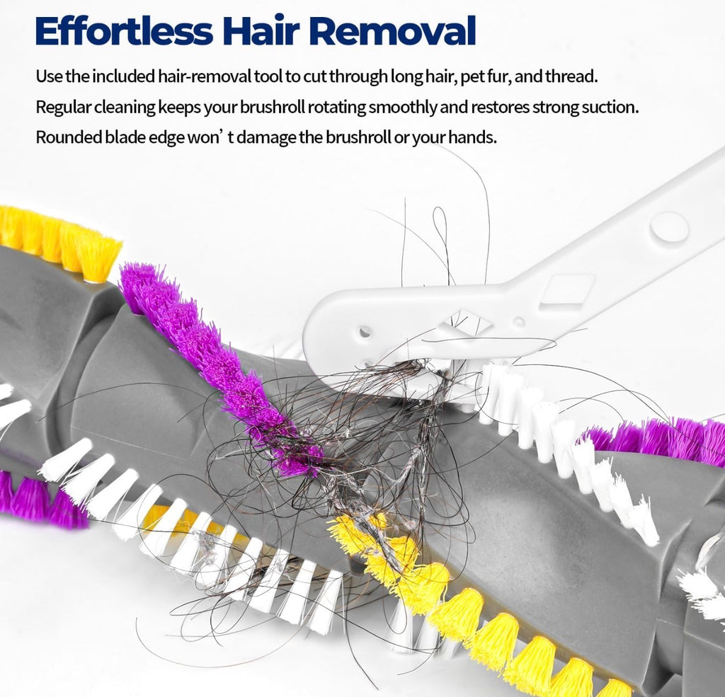 Brush Roll & 2 Belts Kit for Bissell CleanView Swivel Rewind Vacuums Fits 2252 2253 2254 2256 2258 2259 2260 2316 2486 2487 2488 2489 3195 3196 3197 3197A 3198 3198A Replace Parts 1604545 1600159 1611230