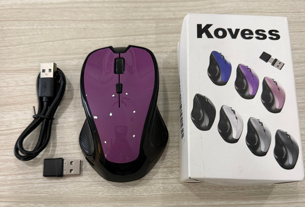 Mouse for MacBook Bluetooth Wireless Laptop Mac Pro Air Mice with Jiggler, Wireless Rechargeable PC Pad Optical Silent Mouse Dual Mode Switch Bluetooth 5.2/3.0 and 2.4GHz USB Type-C Receiver PURPLE