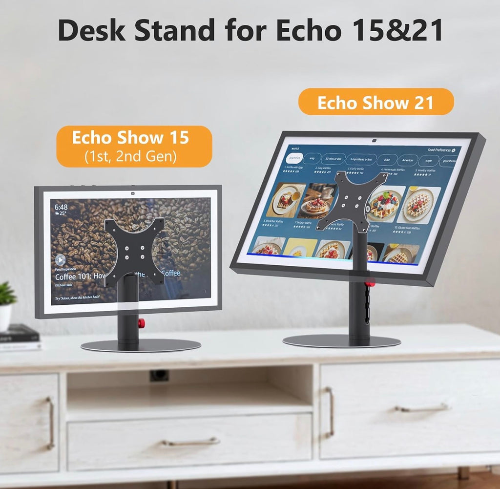 Laivli Form Factor Desk Tilt Stand Compatible Devices Show 15 (1st, 2nd Gen), Show 21 - Black Matte