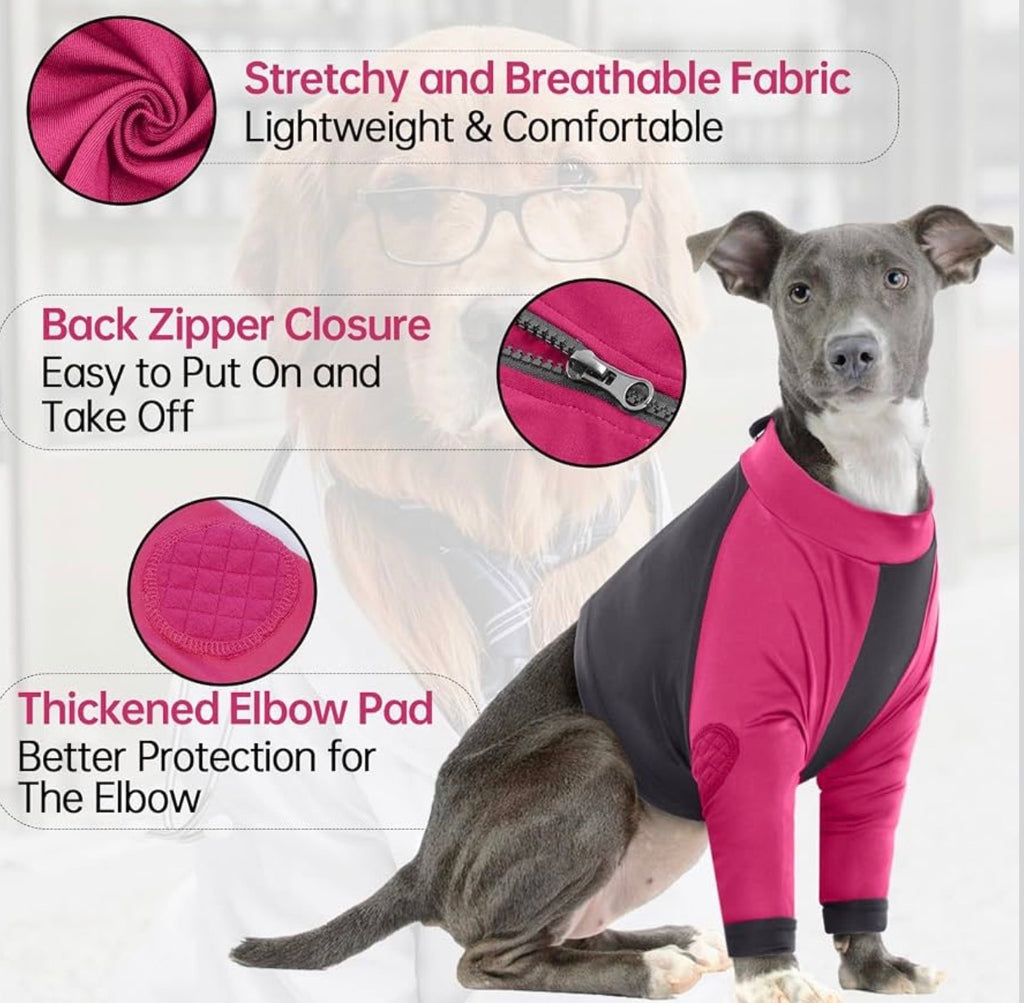 Lelepet Dog Recovery Sleeve, Dog Long Sleeve Shirt Stop Licking, Large,
Surgery Recovery Suit for Front Legs Shoulder Chest Wounds Skin Conditions Leg Sleeve for itching with Arms Elbow Protector