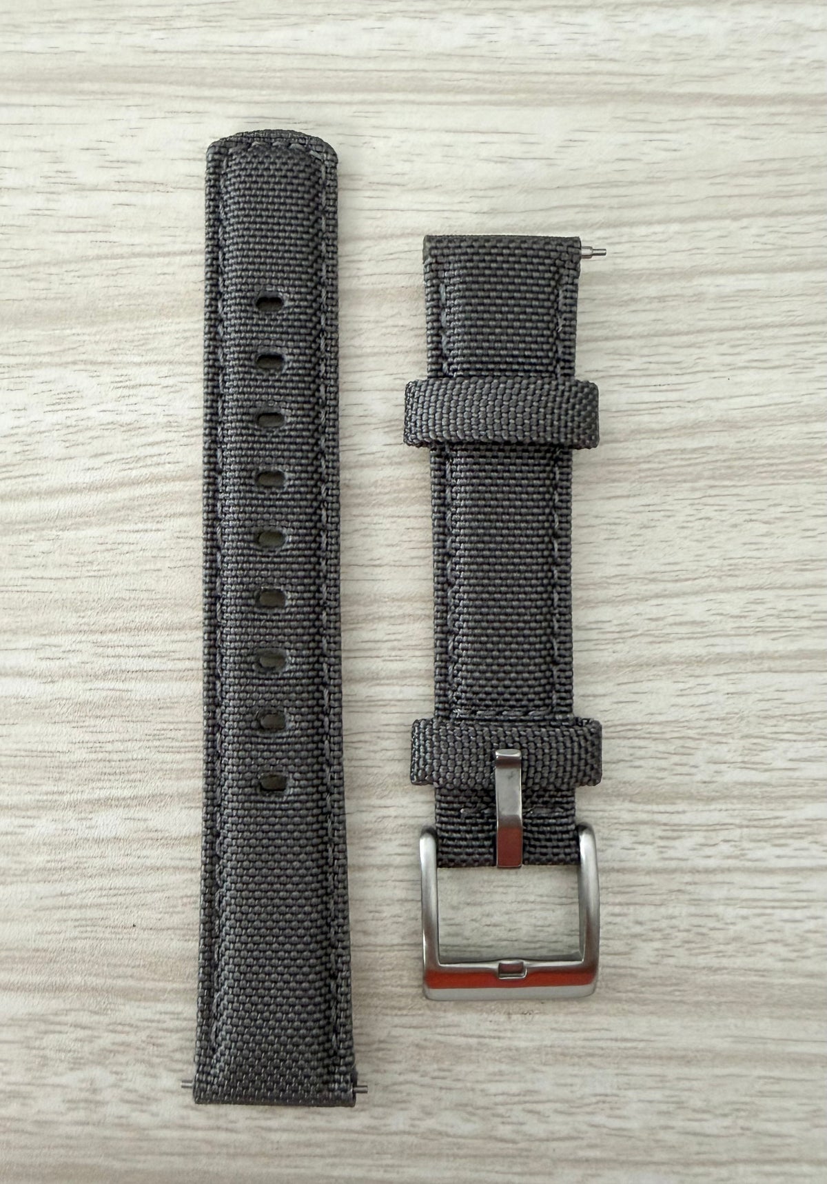 Ritche - Sailcloth Watch Band Quick Release Watch Strap Compatible with Samsung Galaxy Watch 6 Classic 43mm 47mm 40mm 44mmTimex / Seiko / Fossil / Citizen for Men Women, White Elephant Gifts, Stocking Stuffers for Men