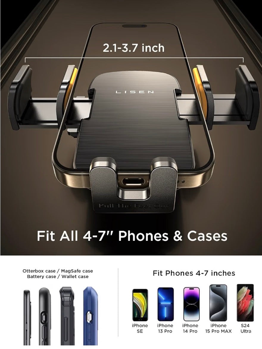 CD Phone Holder for Car Phone Holder Mount
Protect Car Interior Sturdy Car Phone Holder Mount Holds Your Phone Securely Even on Bumpy Road for iPhone or Samsung