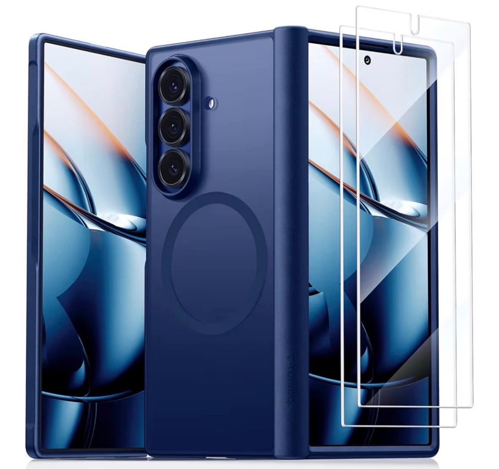 TORRAS - Magnetic Shockproof for Samsung Galaxy Z Fold 7 Case, Blue
2x Screen Protector Included, Fit for MagSafe, 4X Military Grade Hinge Protection, Translucent Slim, Silk-Smooth Matte Feel