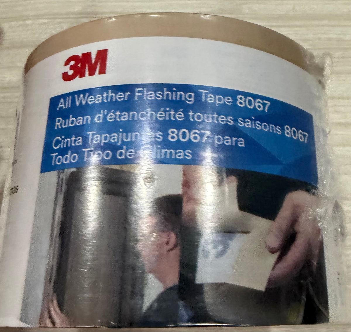 3M All Weather Flashing Tape 8067, Tan, 4 in x 75 ft, 1 Roll, Waterproof flashing membrane for windows and doors, Self-adhered, Prevents moisture intrusion, Slit liner (2-2 Slit)