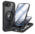 For iPhone 16e & 17e Case, Full-Body Phone with Built-in Glass Screen Protector, [Magnetic with MagSafe] Military Drop Proof 17 E/ 16 E Cover Bumper 6.1 inch, Black