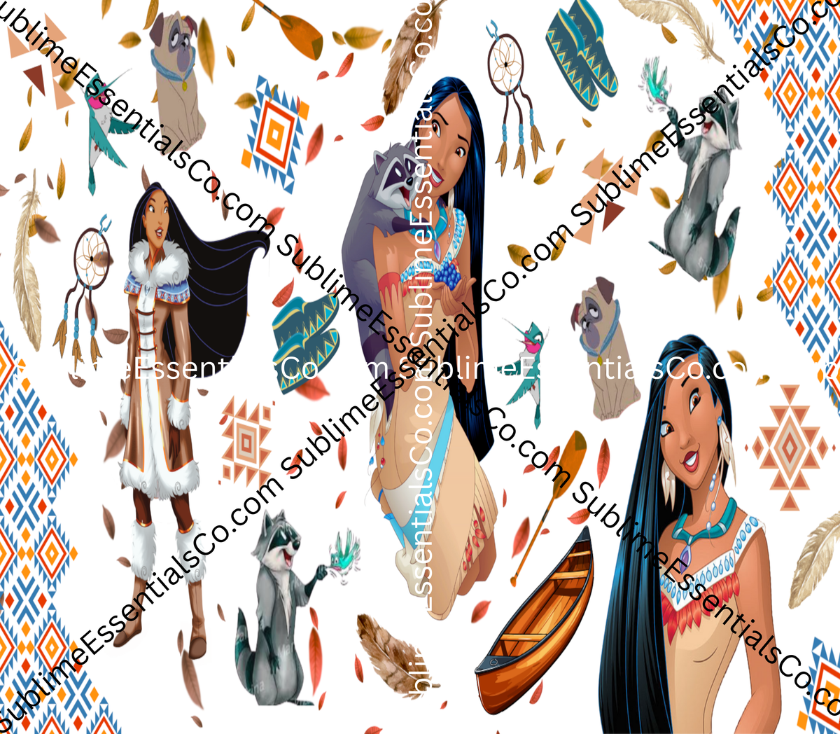 Pocahontas "Powhatan Woman" Digital Download - PNG & JPEG Format