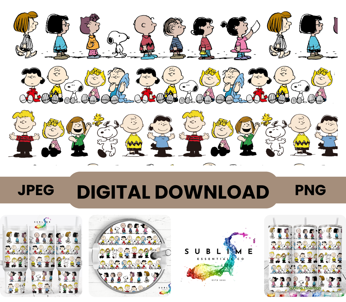Charlie Brown, Snoopy & Friends "March" Digital Download - PNG & JPEG Format