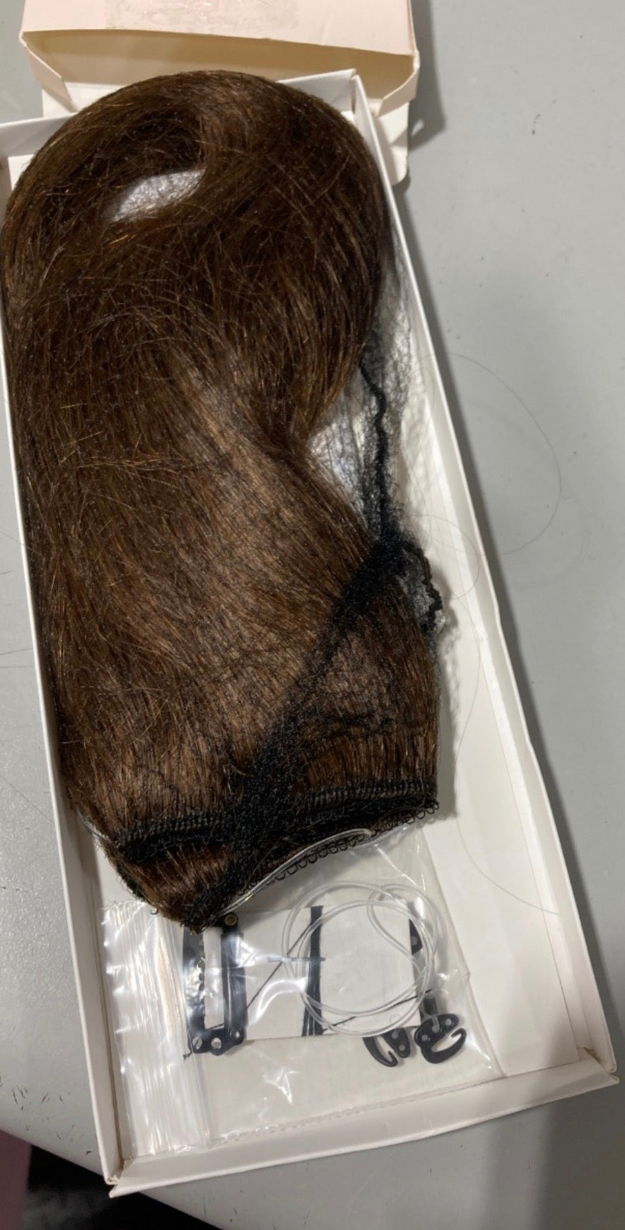 Short Wire Hair Extensions Real Human Hair Remy Hairs Wire Extension for Women Invisible Wire One Piece Clip in Hairpiece for Short Hairs 14 Inch #4R Medium Brown