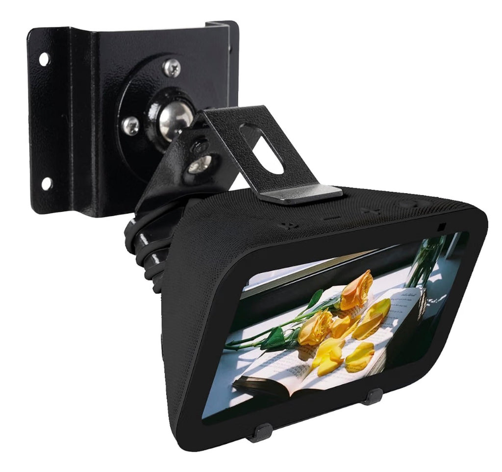 Metal Wall Mount ONLY for Echo Show 5 (3rd Generation)
Swivels up to 360° / Tilts -70° / +70°,Mount Stand Compatible with Show 5 (3rd Gen) with Wire management (Black)