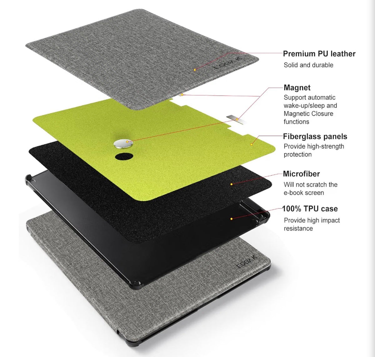 Case for 11" Kindle Scribe 3rd Generation 2025, Kindle Scribe Colorsoft - All New PU Leather Cover with Auto Sleep Wake, Pen Holder for Scribe 11" 2025 Released