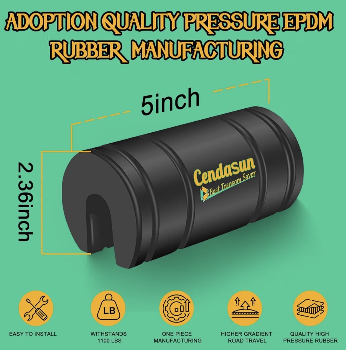 Transom Savers for Outboard Motor, Boat Saver, Outboard Motor Support Saver, Motor Support Reducing Potential Damage Caused By Road Vibrations and Bumps. 2 PCS