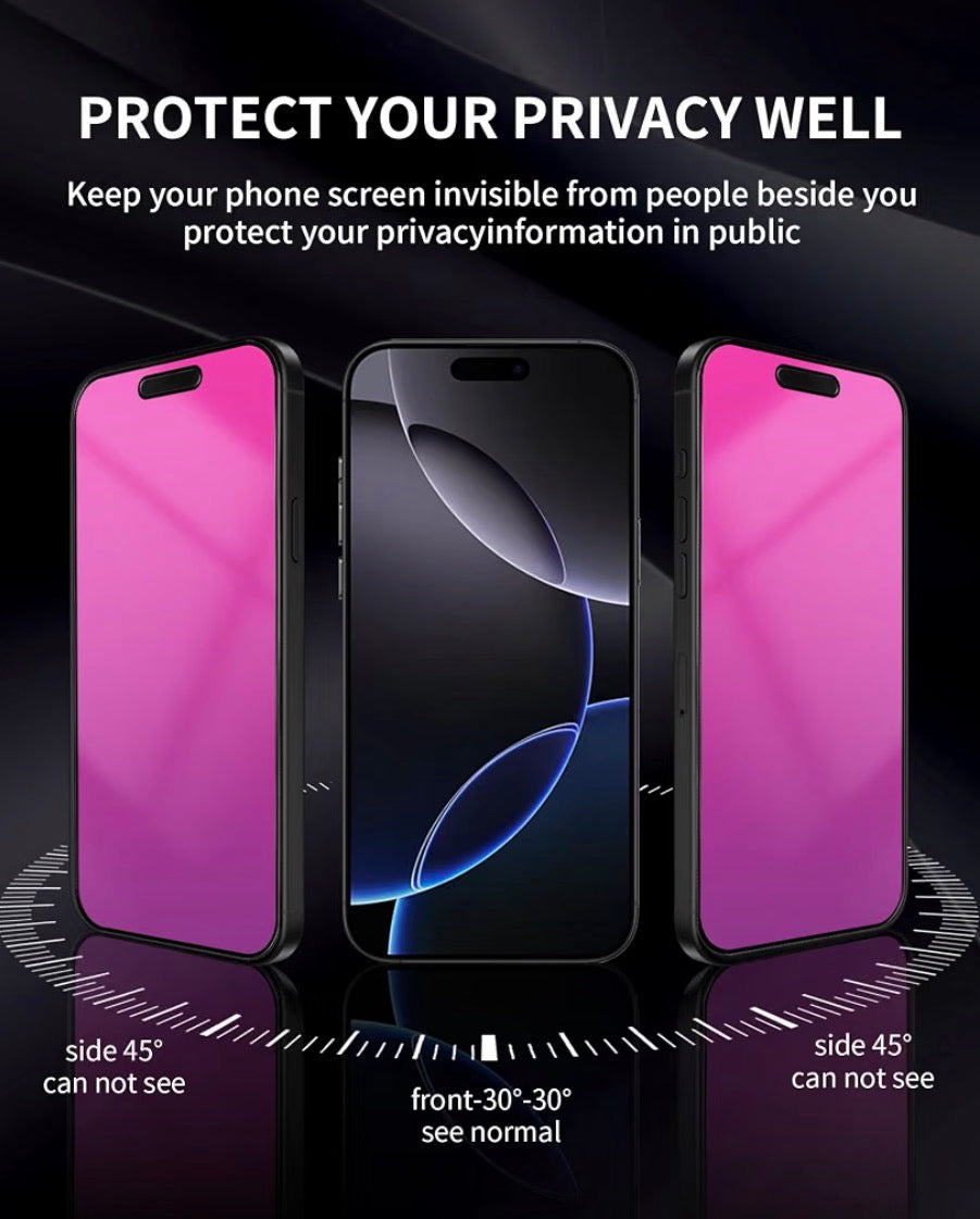 Gradient for iPhone 17 Pro Max Privacy Screen Protector [Auto-Installation]
2 pack for iPhone17 Pro Max 6.9 inch, Tempered Glass Anti Spy Anti Blue Light Eye Protection HD Clear Anti-Scratch No Bubble