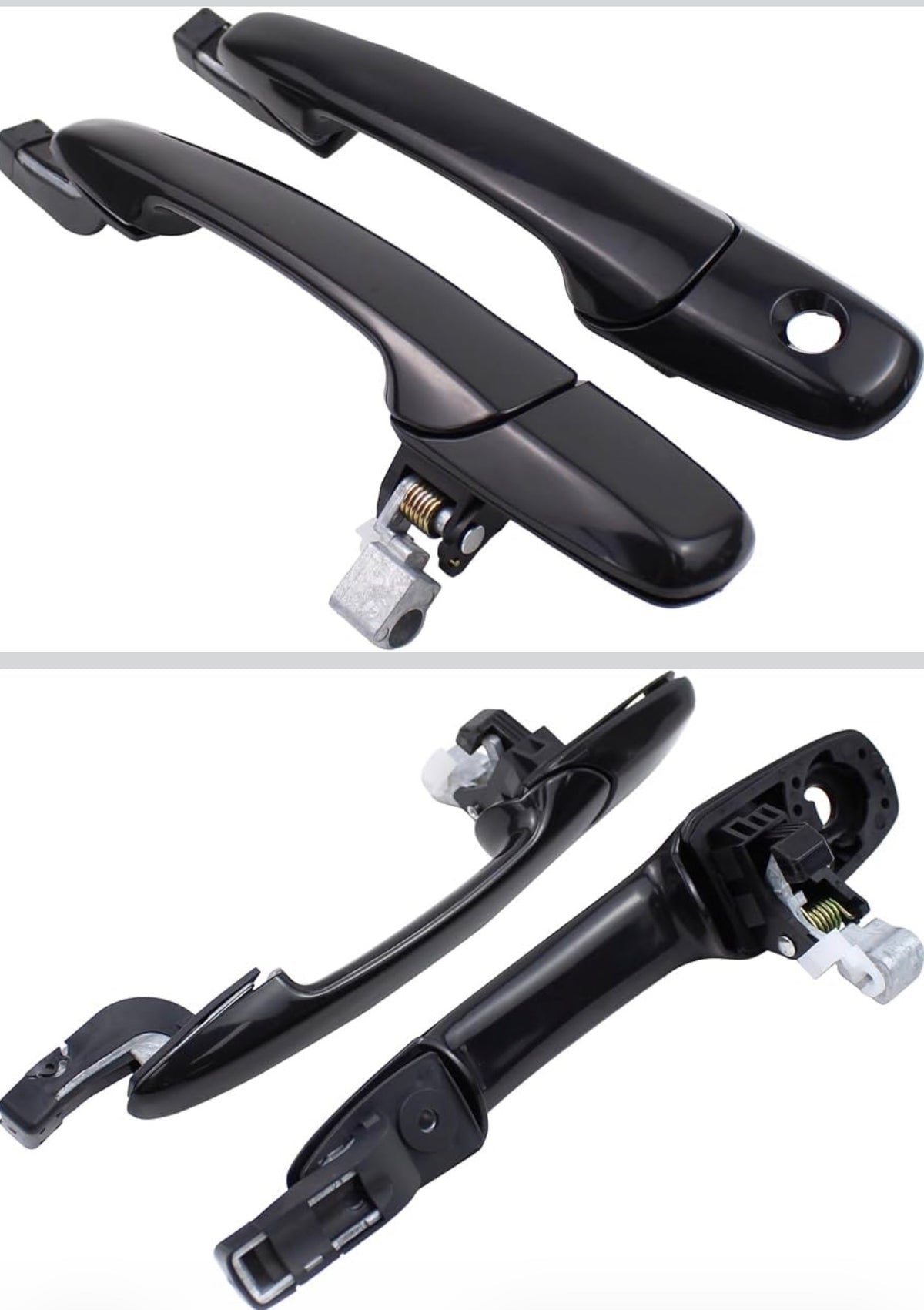 Primed Black Front Rear Left and Right Exterior Door Handles for Mazda 3 2004-2009 6 2003-2008 CX-7 2007-2012 CX-9 2007-2015 RX-8 2004-2008